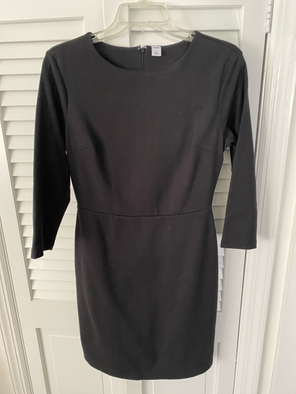 Women's Black Ponte Sheath Dress - Classic Office Dress
